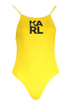 KARL LAGERFELD BEACHWEAR WOMEN&#39;S ONE PIECE SWIMSUIT YELLOW