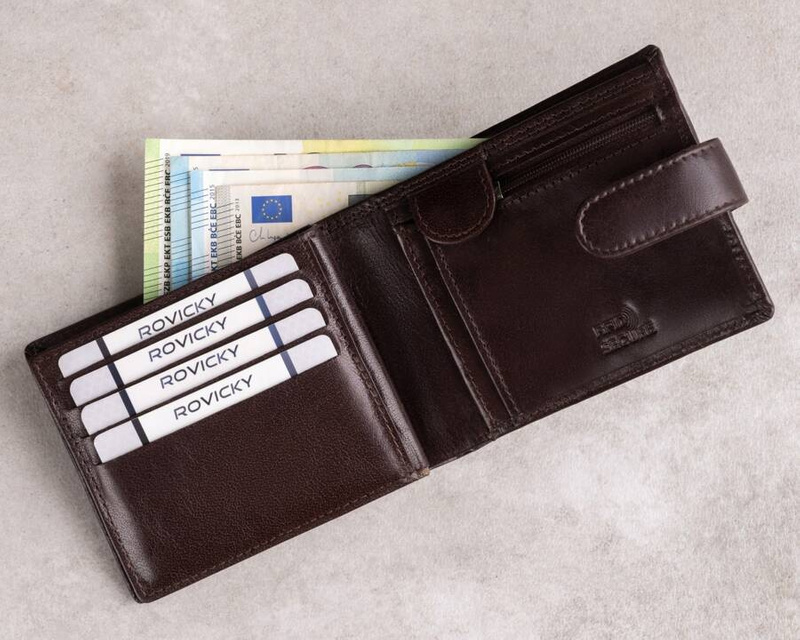 Leather wallet RFID ROVICKY PC-107L-BAR