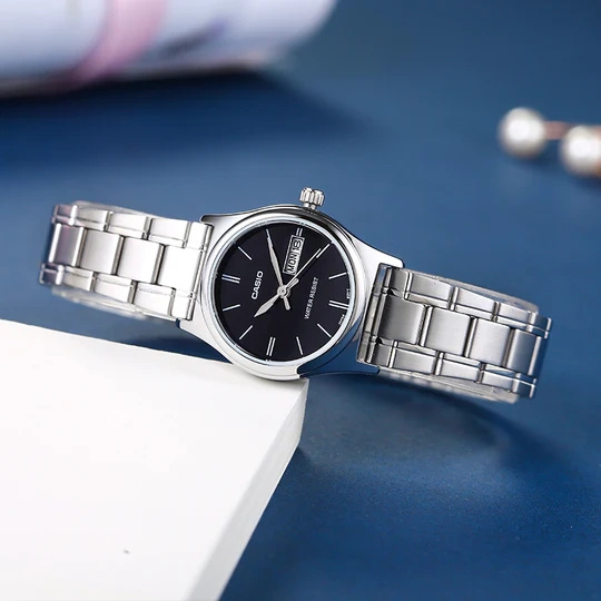 A sleek, minimalist women's watch by Casio