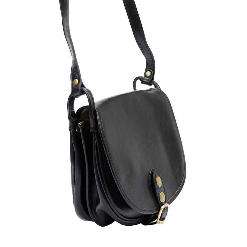 Classic women's leather messenger bag by Florence