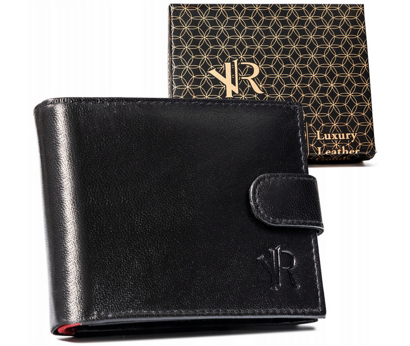 Leather men's zip-up wallet with RFID by Rovicky