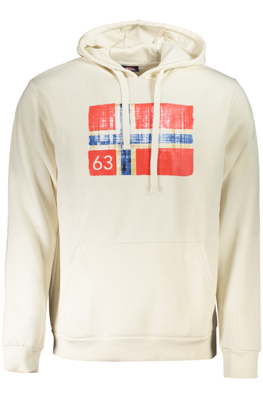 NORWEGEN 1963 WEISSES SWEATSHIRT FÜR HERREN MIT REISSVERSCHLUSS