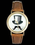 WOMEN'S CYLINDER WATCH, Moustache - asox (zx580a)