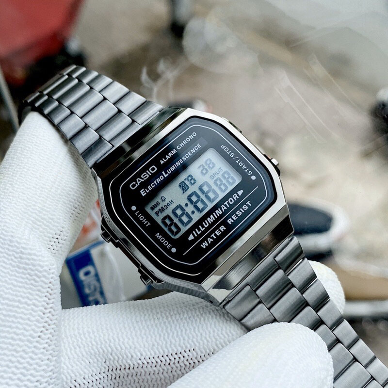 ZEGAREK MĘSKI CASIO A168WGG-1A (zd088e) - KLASYKA + BOX