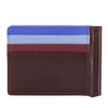 Money clip wallet for men Colorful Antigua by DUDU in genuine leather with credit card holders. Slim and compact design.