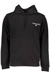 TOMMY HILFIGER MEN&#39;S BLACK ZIPLESS SWEATSHIRT