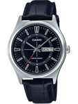 Stylish Men's watch with leather strap from CASIO