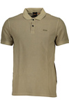 HUGO BOSS MEN&#39;S SHORT SLEEVED POLO SHIRT BEIGE