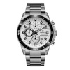 Silver elegant men's watch bracelet large solid Perfect CH02M