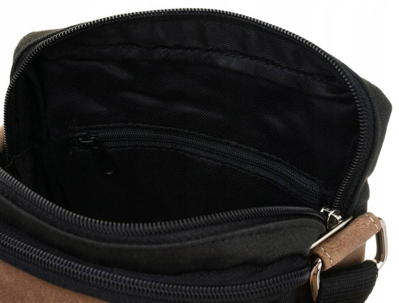 Torba skóra+Canvas 251-MHC BLACK