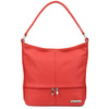 Red leather messenger Two Beltimore i66 stripes