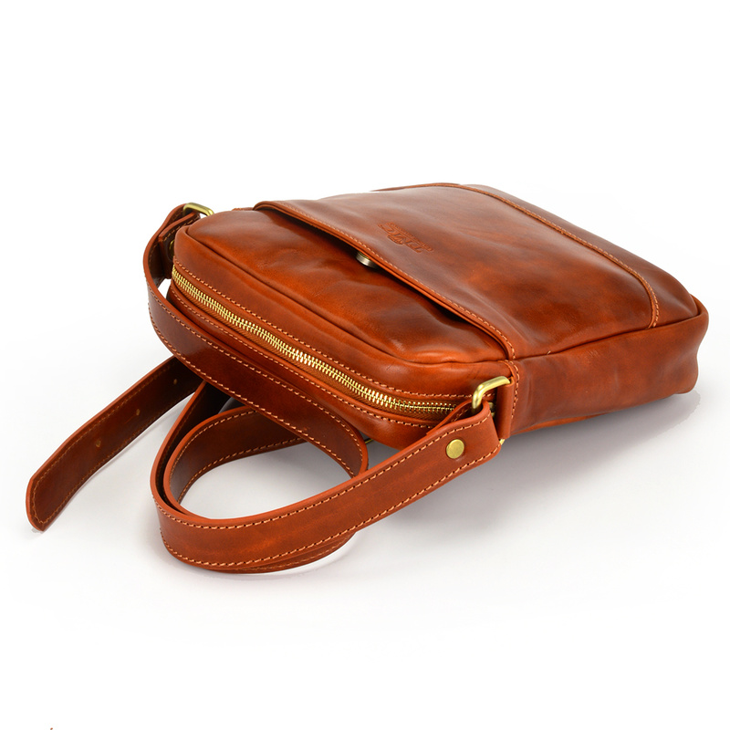 Men's leather briefcase, crossbody bag