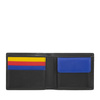 Slim RFID wallet Colorful Azzorre by DUDU made in genuine leather with coin pocket. Multicolour design from compact and fit shape.