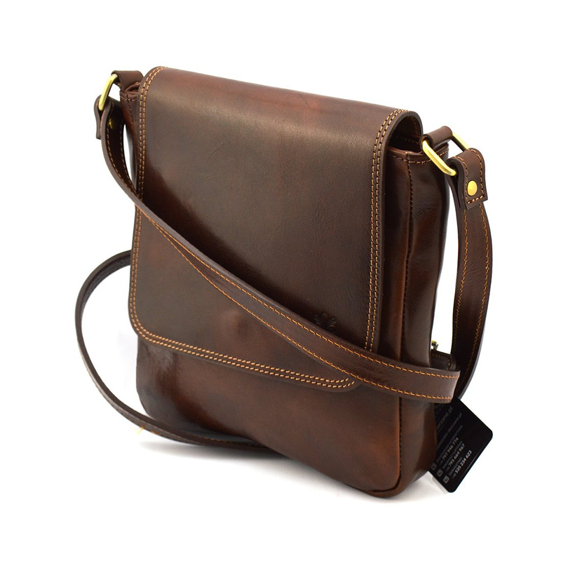 Beautiful classic leather women's messenger bag