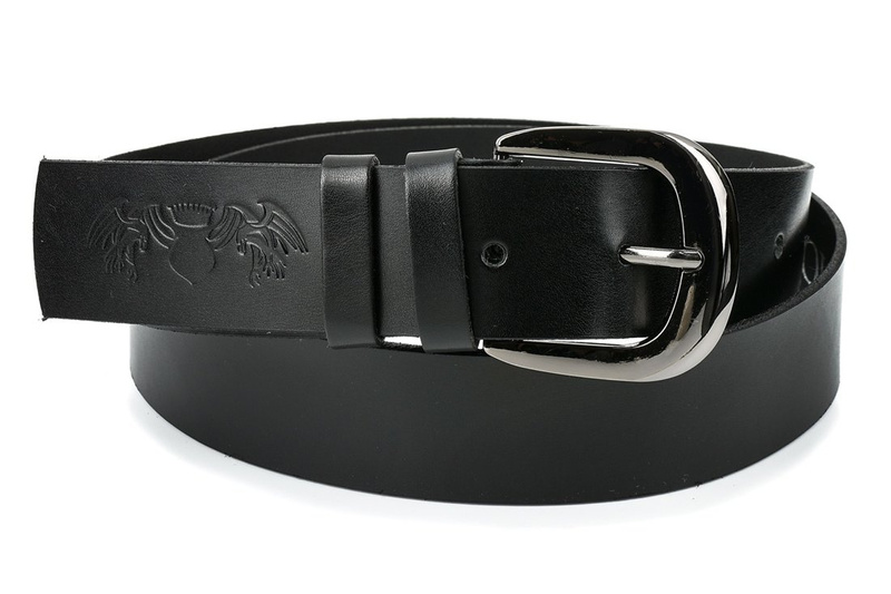 Beltimore leather women's pants belt 4 cm black A73: colors - black, stripes - r. 85-100 cm