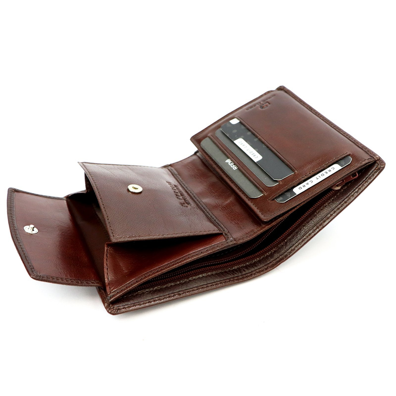 Roomy Leather Men's Wallet EL FORREST with RFID