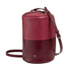 Barrel bag for women Colorful Abigail by DUDU in soft leather. Small shoulder bag with chain/leather strap with elegant design.