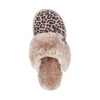 Women's slippers with leopard fur