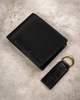 Leather wallet+key ring set PETERSON PTN SET-M-N003-GVT