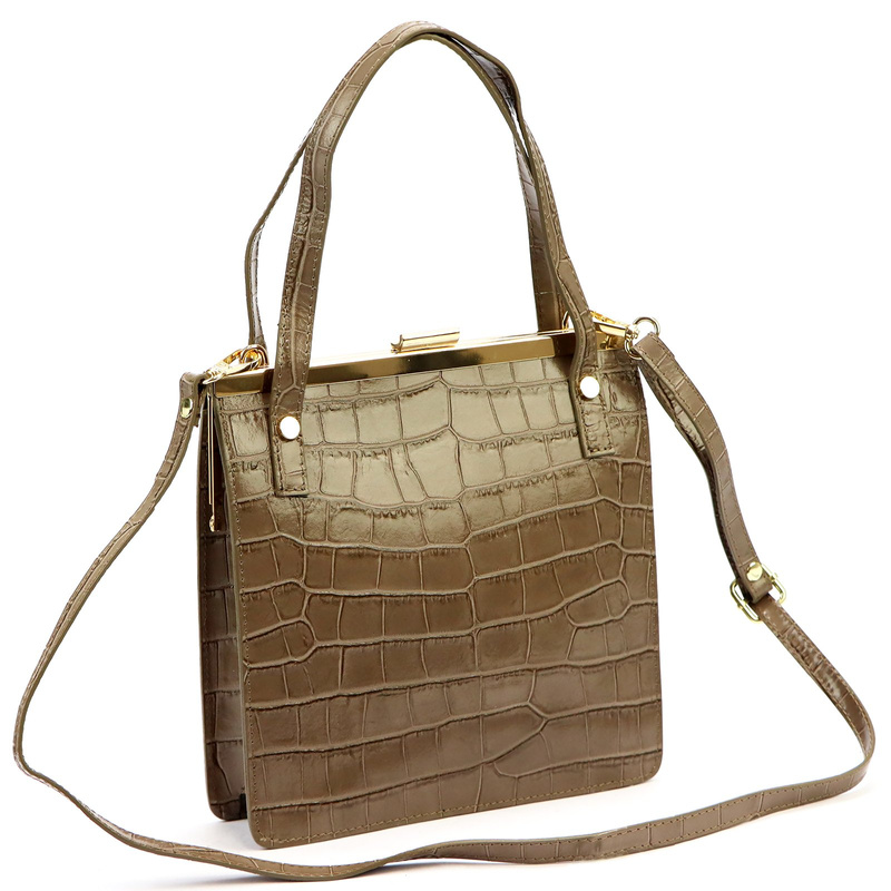 Damen Echtleder Handtasche Luka 19-90 CROCO