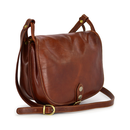 Elegant classic women's leather messenger bag