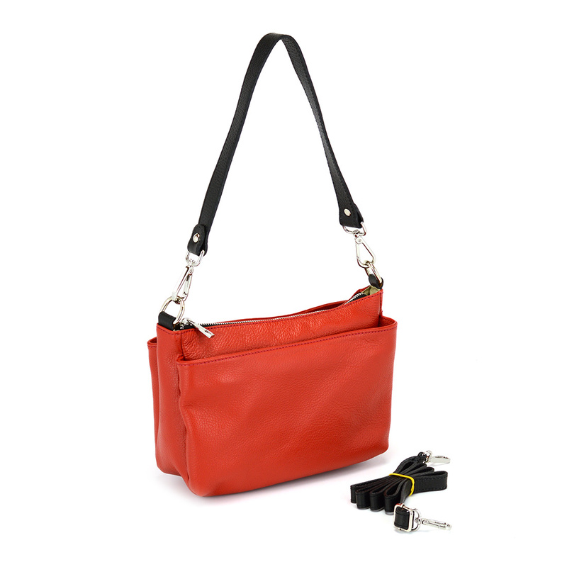 A sleek and roomy leather shoulder bag