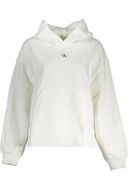 CALVIN KLEIN WOMEN&#39;S SWEATSHIRT WITHOUT ZIP WHITE