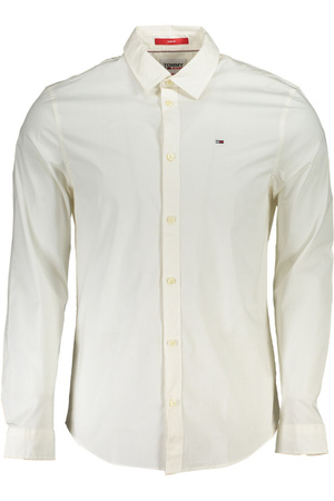 TOMMY HILFIGER MEN&#39;S WHITE LONG SLEEVE SHIRT