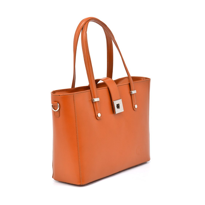 Large women's shopper bag, perfect for work, leather