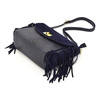 Suede with fringes women's leather messenger bag