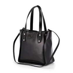 Large shoulder bag women's leather shopperbag