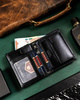 Leather wallet & key ring set PETERSON PTN SET-M-1549-KCS