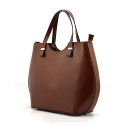 Elegant, stylish, large leather handbag