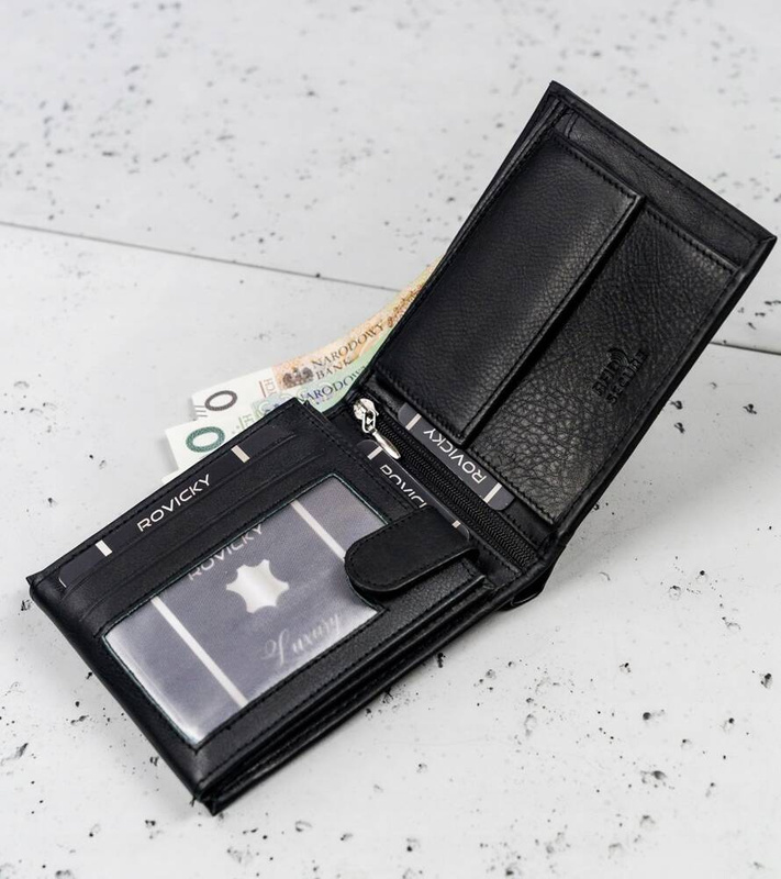 Leather wallet RFID RONALDO 0002-P-D-RFID