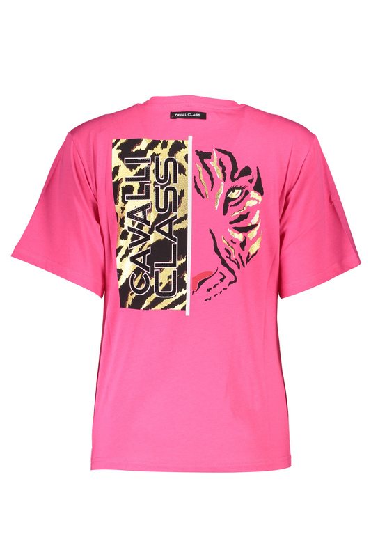 CAVALLI CLASS PINK WOMEN&#39;S SHORT SLEEVE T-SHIRT