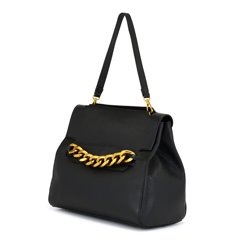 Women's shoulder bag, over the shoulder with a chain