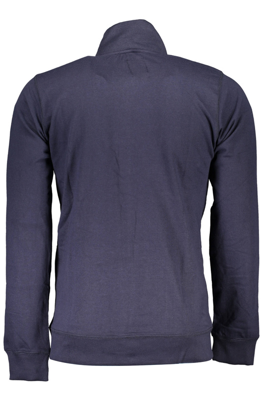 GIAN MARCO VENTURI MEN&#39;S BLUE ZIPPED SWEATSHIRT