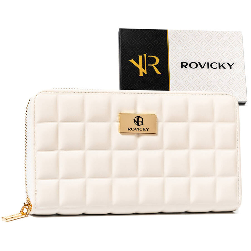 Große, gesteppte, elegante Damenbrieftasche von Rovicky