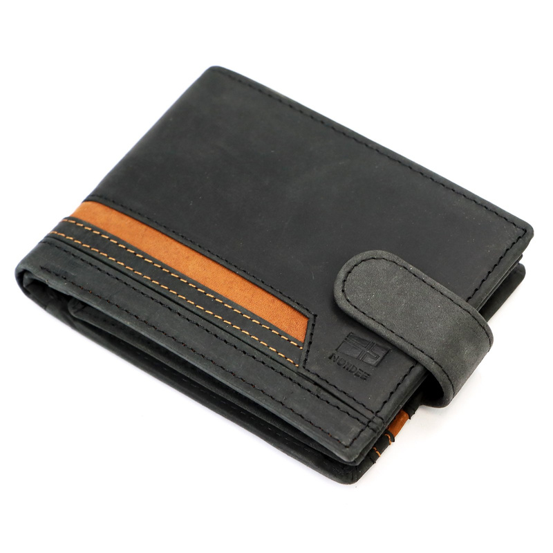 Leather, elegant, roomy men's wallet from Nordee