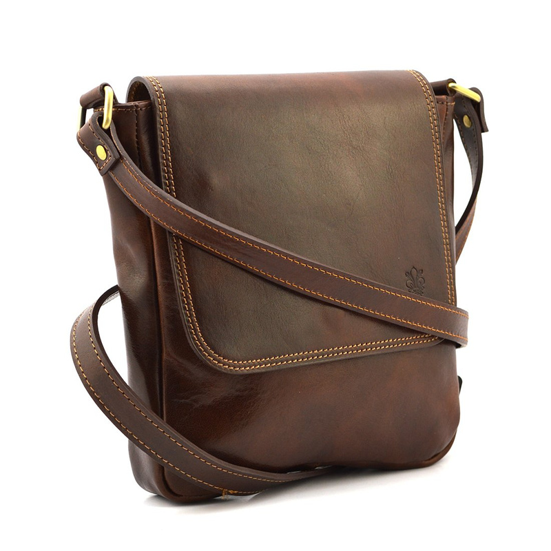 Beautiful classic leather women's messenger bag