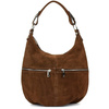 Vera Pelle suede leather handbag large A4 brown K51