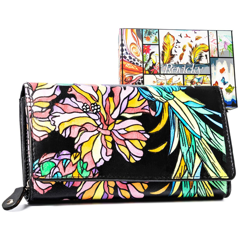 Leather wallet RFID ROVICKY R-N0493-ART