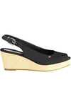 TOMMY HILFIGER BLACK WOMAN SANDAL SHOES