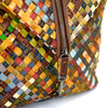 Gemusterter Lederrucksack mit Mosaikmuster