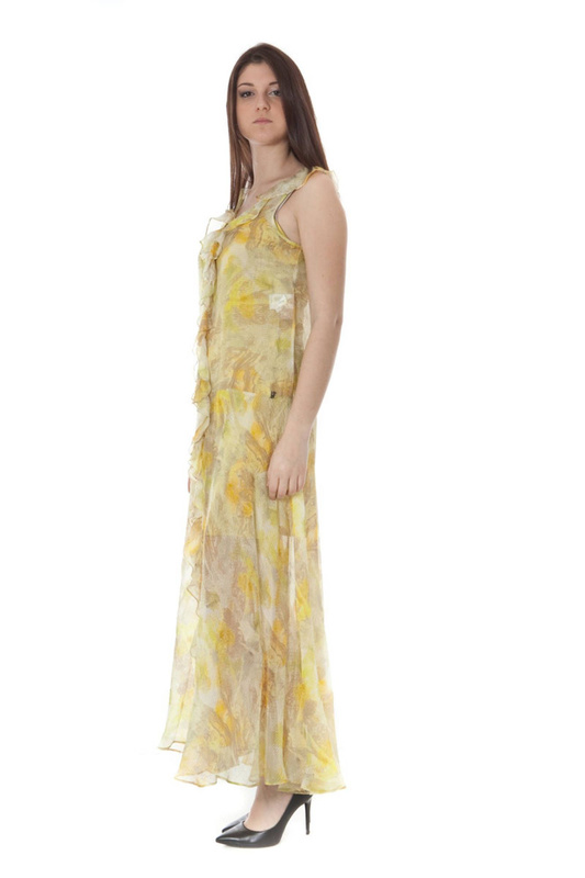 JOHN GALLIANO LONG YELLOW WOMAN DRESS