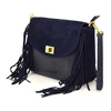 Suede with fringes women's leather messenger bag