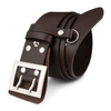 Men's military officer belt solid Baltimore W42 brown : Colors - brown, beige, Belt size - r.130-145 cm