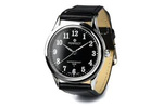 CLASSIC WATCH WITH BLACK DIAL MEN'S PERFECT LEATHER STRAP 228