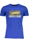 ROBERTO CAVALLI KURZARM T-SHIRT HERREN BLAU