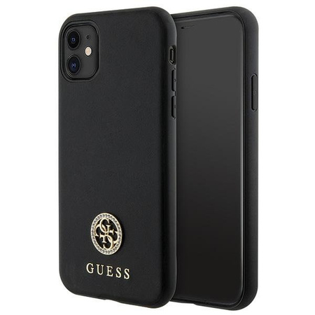 Guess GUHCN61PS4DGPK iPhone 11 / Xr 6.1" czarny/black hardcase Strass Metal Logo